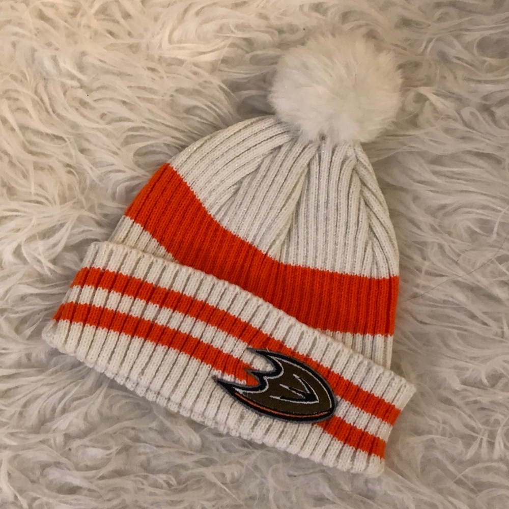 Ducks Hockey Pompom Beanie